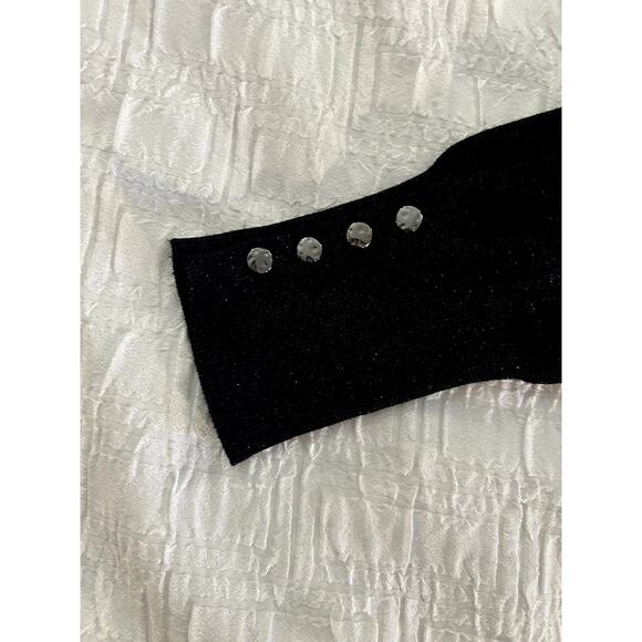Chico's Lurex Black Shimmer Turtleneck Size 0 - Picture 12 of 12